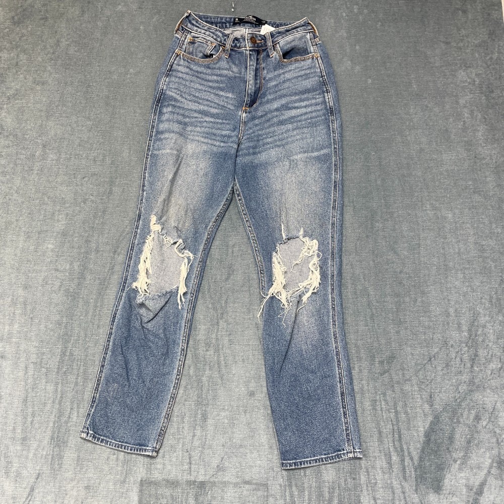 Vintage Hollister Curvy Mom Jeans Womens 1R 25x27 Blue Stretch Ultra High Rise